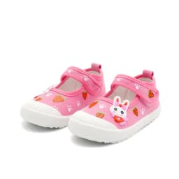 JGSHOWKITO Girls Canvas Shoes Soft Sports Shoes Kids Running Sneakers Candy With Cartoon Rabbit Carrots Prints Children