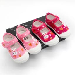 JGSHOWKITO Girls Canvas Shoes Soft Sports Shoes Kids Running Sneakers Candy With Cartoon Rabbit Carrots Prints Children