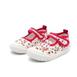 JGSHOWKITO Girls Canvas Shoes Soft Sports Shoes Kids Running Sneakers Candy With Cartoon Rabbit Carrots Prints Children