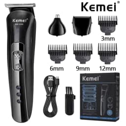 Kemei KM-1506 3 In 1 Electric Shaver USB Charging Hair Trimmer Electric Rechargeable Nose Professional Shaving Machine Trimmer