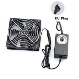 12cm 3000RPM Exhaust Fan Bathroom Cooling Fan with Controller 3V-12V Btc Machine Chassis Workstation Cabinet Radiator Server Fan