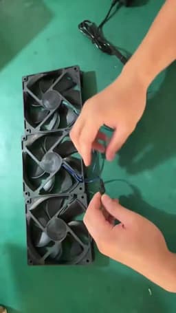 12cm 3000RPM Exhaust Fan Bathroom Cooling Fan with Controller 3V-12V Btc Machine Chassis Workstation Cabinet Radiator Server Fan
