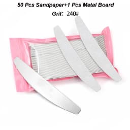 50pcs Sandpaper and Steel Filer for Nail Manicure Pedicure Double-sided Set Tearable Durable Accessoires Gel Polish Equipment
