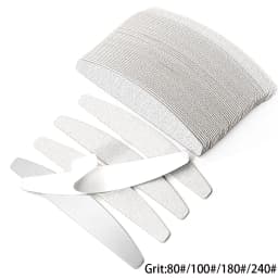 50pcs Sandpaper and Steel Filer for Nail Manicure Pedicure Double-sided Set Tearable Durable Accessoires Gel Polish Equipment