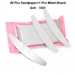 50pcs Sandpaper and Steel Filer for Nail Manicure Pedicure Double-sided Set Tearable Durable Accessoires Gel Polish Equipment