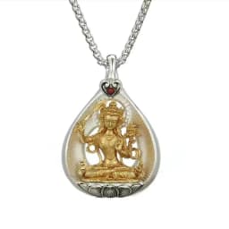 The Green Tara Avalokitesvara Manjushri Amitabha Buddha Pendant Necklace For Men Jewelry Blessing Amulet Necklace Women Gift