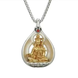 The Green Tara Avalokitesvara Manjushri Amitabha Buddha Pendant Necklace For Men Jewelry Blessing Amulet Necklace Women Gift