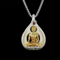 The Green Tara Avalokitesvara Manjushri Amitabha Buddha Pendant Necklace For Men Jewelry Blessing Amulet Necklace Women Gift