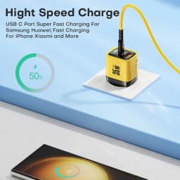 ASOMETECH GaN 35W Fast Charging Type C USB Charger QC4.0 PD3.0 PPS 30W 25W Quick Charger for IPhone 15 Pro Samsung S23 Xiaomi