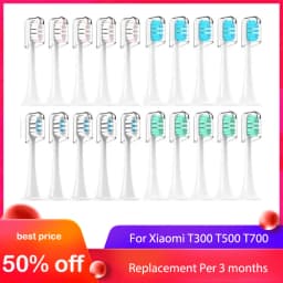 For Xiaomi Mijia T300/T500/T700 Replacement Brush Heads with Caps Sealed Package Soft Heads For Sonic Electric Toothbrushes