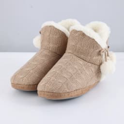 Litfun Winter Warm Plush Boots For Women Outdoor Soft Sole Non-slip Knit Furry Snow Boots Indoor Cozy Fur House Cotton Slippers