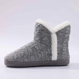 Litfun Winter Warm Plush Boots For Women Outdoor Soft Sole Non-slip Knit Furry Snow Boots Indoor Cozy Fur House Cotton Slippers
