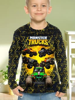 Children's Clothing Boys Tshirt Long Sleeve Cool Gamepad Pattern Print Kids Spring Fall Clothes Novelty Boy Clothes O-Neck Tops