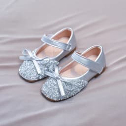 Chic Girl Shoes Rhinestone Chic Children's Leather Shoes Spring Autumn Bowknot Kids Fashion Princess Causal Party Flat Shoes