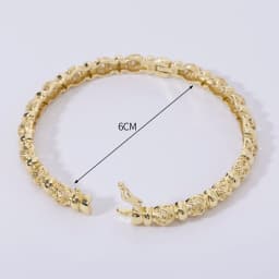 LUIZADA New Vintage Indian Women'S Bracelet African Wedding Luxury Gold Plated Bride Exquisite Lucky Bangle Jewelry