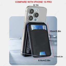 Magsafe Card Wallet Phone Stand PU Leather Magnetic Card Holder Phone Cases Bracket Stand with Kickstand for IPhone 13/14/15/16