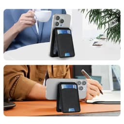 Magsafe Card Wallet Phone Stand PU Leather Magnetic Card Holder Phone Cases Bracket Stand with Kickstand for IPhone 13/14/15/16
