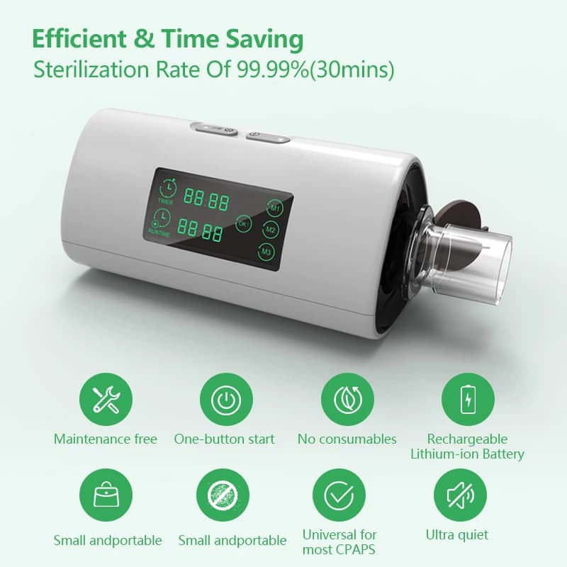 Portable CPAP Air Cleaner Respirator Breathing Sanitizing Machine Disinfection Ozone Generator Sanitizers Sterilizer Home Travel
