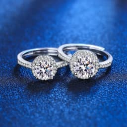 Classic 6 Prong Diamond Ring D Color 1ct Moissanite VVS Round Cut Lab Diamond Ring for Women Engagement Wedding Band Jewelry