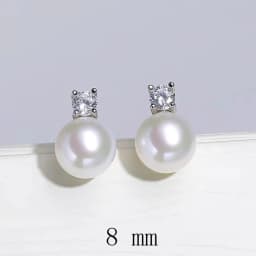 Senlissi-New Fashion 6A Lofty 8-12mm Freshwater Pearl Stud 18k Earrings for Women S925 Sterling Silver Jewelry Girlfriend Gifts