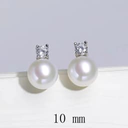 Senlissi-New Fashion 6A Lofty 8-12mm Freshwater Pearl Stud 18k Earrings for Women S925 Sterling Silver Jewelry Girlfriend Gifts