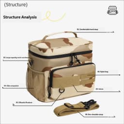 1pc Insulated Backpack Cooler Large Capacity Oxford Cloth Backpack Outdoor Travel Beer Bag Waterproof PEVA Lined Ice Bag