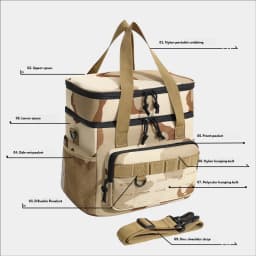 1pc Insulated Backpack Cooler Large Capacity Oxford Cloth Backpack Outdoor Travel Beer Bag Waterproof PEVA Lined Ice Bag