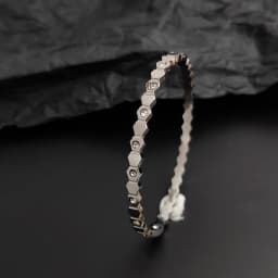 New Gold Plated Stainless Steel Honeycomb Zircon Hexagon Bracelet for Women, Wedding Party Jewelry