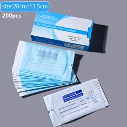200pcs/box Nail Art Empty Sterilizing Bags Disposable 26*14cm Self-Sealing Sterilization Pouches Bag Manicure Nail Art Tools K3