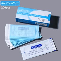 200pcs/box Nail Art Empty Sterilizing Bags Disposable 26*14cm Self-Sealing Sterilization Pouches Bag Manicure Nail Art Tools K3