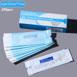 200pcs/box Nail Art Empty Sterilizing Bags Disposable 26*14cm Self-Sealing Sterilization Pouches Bag Manicure Nail Art Tools K3