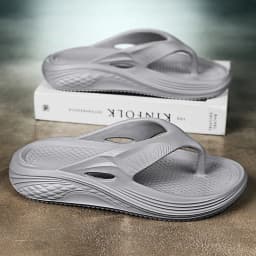 Men's Orthopedic Sandals Fashion Couples Beach Flip Flop Summer Outdoor Soft Sandals with Arch Support Bathroom Slides