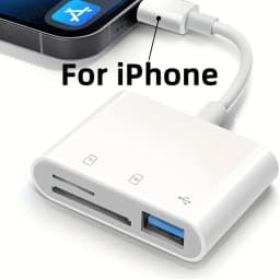 4in1 TF SD Card Reader for iPhone with iOS Charging Adapter OTG Cable Camera Adapter Memory Card Reader Micro SD Card Converter