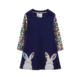Jumping Meters 2-7T Princess Girls Dresses Bag Print Party Kids Girls Costume Autumn Winter Toddler Frocks Clothing