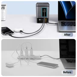 GaN 6 in 1 105W Magnetic Wireless Charger Stand 15W Fast Wireless Charging Desktop Dock Station For iPhone18 17 16 15 14 Airpod