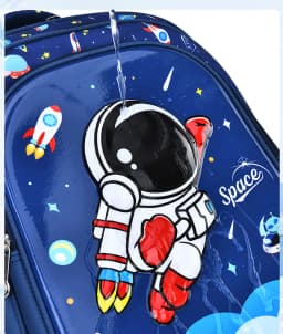 Children's Shoulder Bag Kid Backpack Cartoon 3D Stereoscopic Astronaut Little Boy Dream Schoolbag Waterproof Elementary School