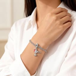Red Robin Bird Dangle Charm For Women 925 Sterling Silver Cute Brand New Gift