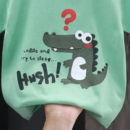 T-Shirt+Shorts 2-Piece Set Cotton Pajama Cartoon Bear Dinosaur Kid Baby Boys Girls Summer Casual Tracksuit Clothes Sut 1-4 Years