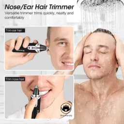 Kemei Nose Hair Trimmer Mens Beard Trimer Eyebrow Nose Trimmer for Nose and Ear Cleaner Professional Hair Removal Machine