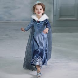 Elsa Dress for Girl Princess Birthday Party Winter Costume Kids Cosplay Frozen Evening Long Sleeve Clothes Snow Queen