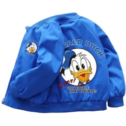 New Autumn Baby Boys Girls Jacket Fashion Cartoon Donald Duck Print Outerwear for Kids Clothes Spring Children Windbreaker Coats