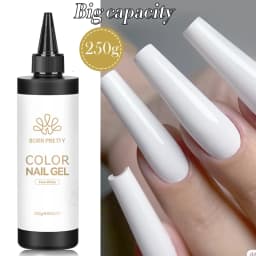 BORN PRETTY 250g Pure Black White Gel Nail Polish Semi Permanent Varnish Soak Off UV LED Nails Manicure