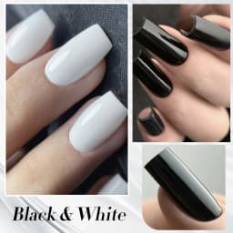 BORN PRETTY 250g Pure Black White Gel Nail Polish Semi Permanent Varnish Soak Off UV LED Nails Manicure