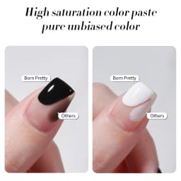 BORN PRETTY 250g Pure Black White Gel Nail Polish Semi Permanent Varnish Soak Off UV LED Nails Manicure