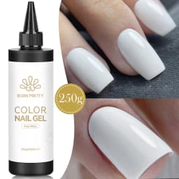 BORN PRETTY 250g Pure Black White Gel Nail Polish Semi Permanent Varnish Soak Off UV LED Nails Manicure
