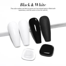 BORN PRETTY 250g Pure Black White Gel Nail Polish Semi Permanent Varnish Soak Off UV LED Nails Manicure
