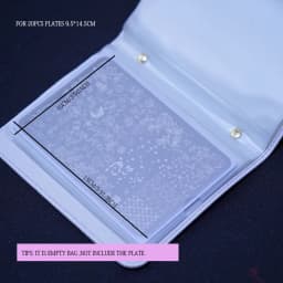 XMQ NAIL ART STAMPING PLATES COLLECTION BAG FOR 20PCS PLATES STAMPING TOOLS