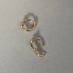 925 Sterling Silver Electroplated 14K Gold Small Zirconia Flower Earrings for Women Sweet Exquisite Gift Jewelry