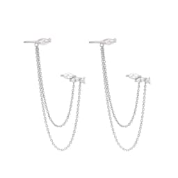 Crmya Chain Earrings for Women Gold-plated Zirconia Hoop Stud Dangle Earring Women Vacation and Party Jewelry Accessories