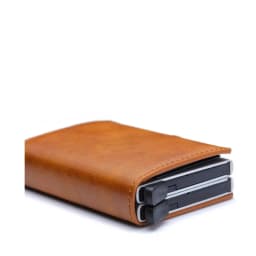 Antitheft Men id Bank Credit Card Holder Double Rfid Blocking Wallet Leather Security Aluminum Box Metal Purse Cardholder Case